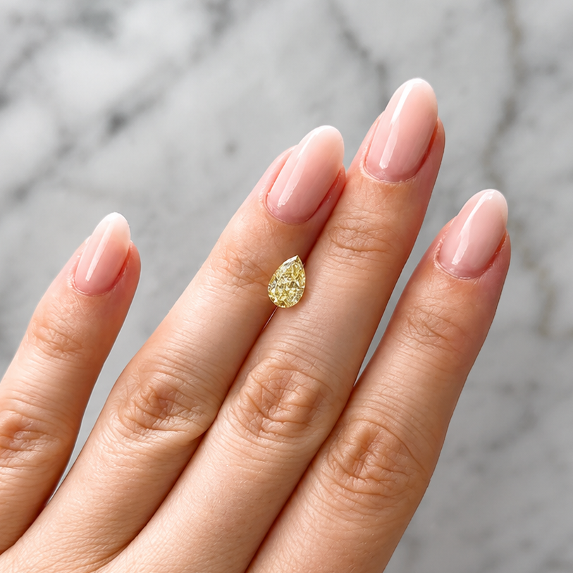 Pear | 1.20ct Yellow VS1 | 1.56 ratio | IGI Certified LG766612212