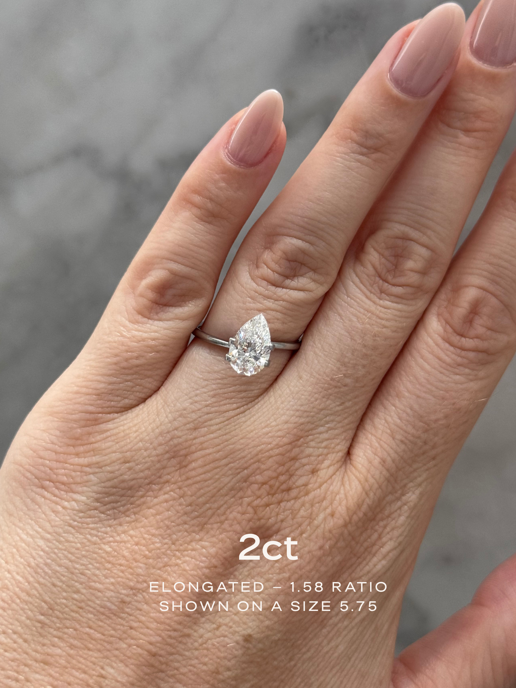 2ct Pear Loose Diamond