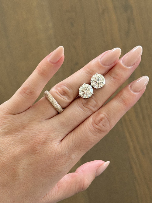 10ctw Round Brilliant Martini Studs