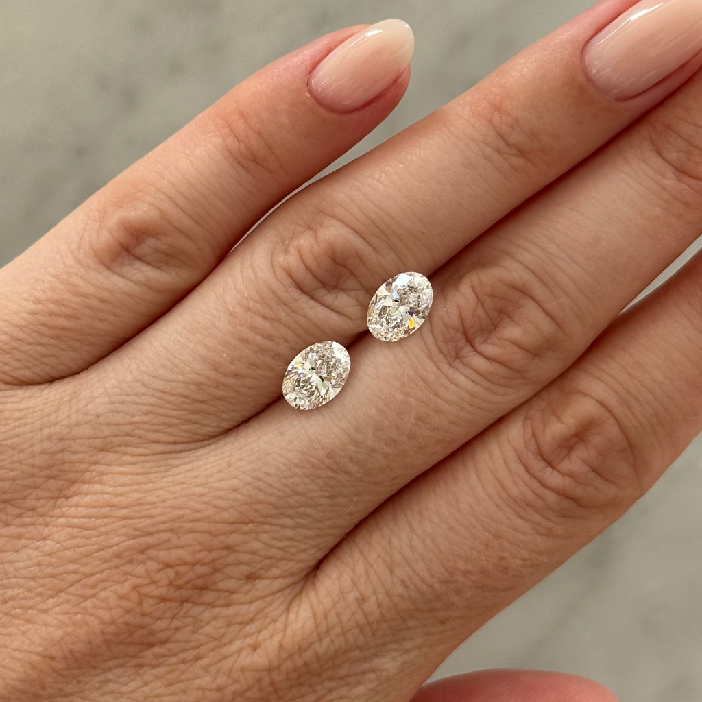 Oval Matched Pair | 3.01ctw D VS1 | 1.41 ratio | IGI Certified 799652454, 803683028