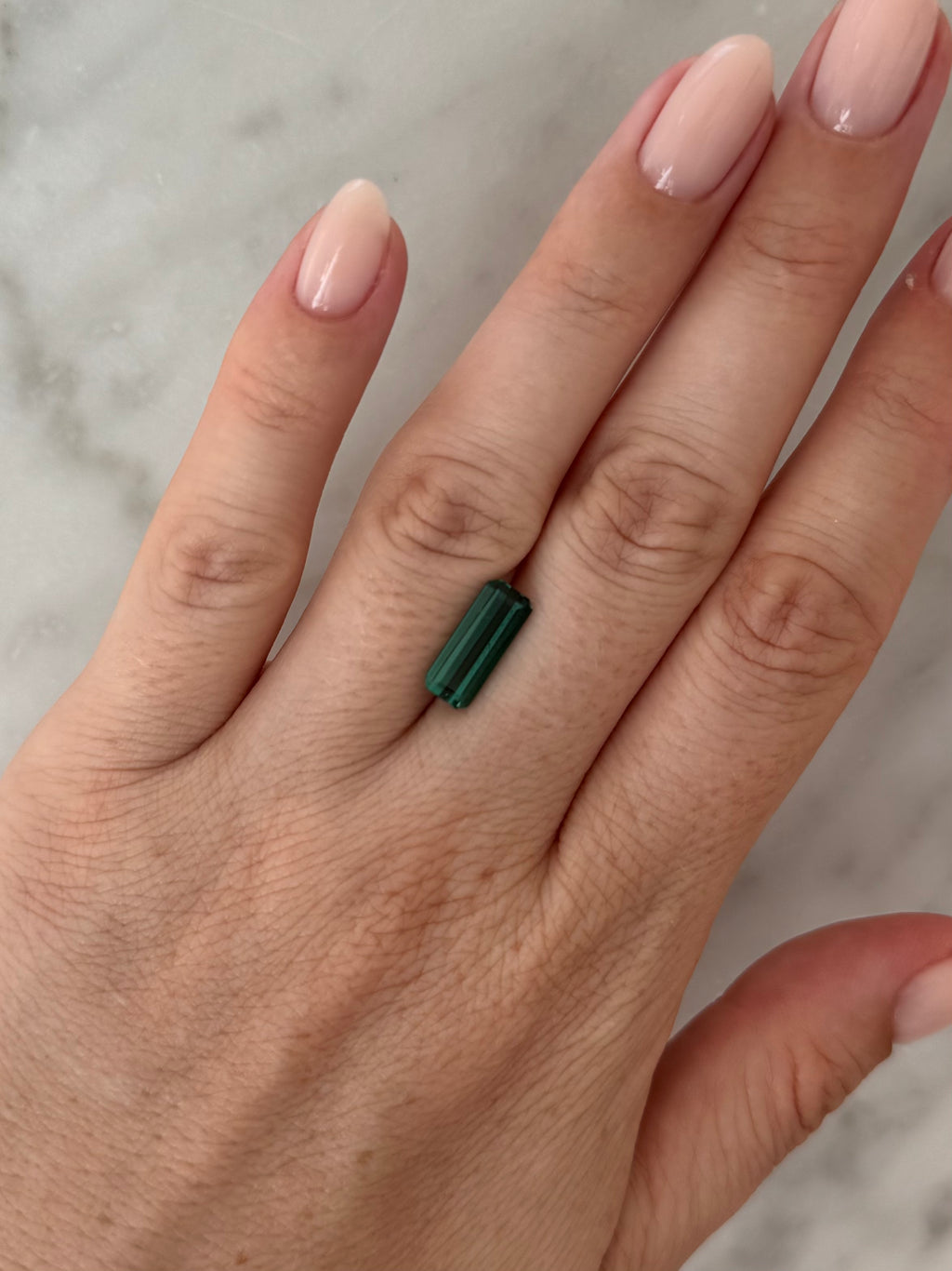 2.96ct Teal Green Tourmaline | 2.40 ratio | Certified
