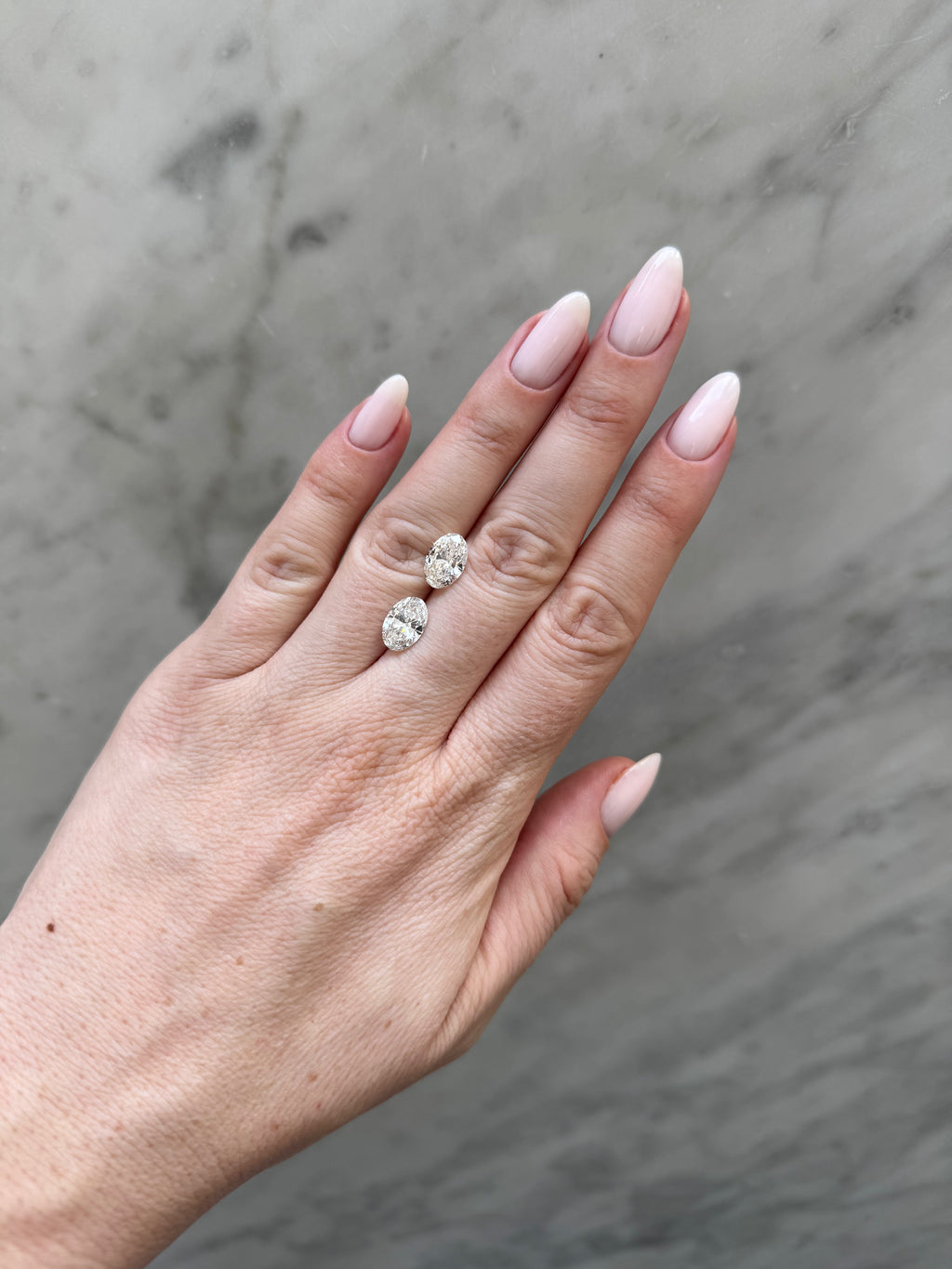 Matched Pair Oval | 4.06ctw F VVS2/VS1 | 1.48 ratio | IGI Certified 756594072, 765614135