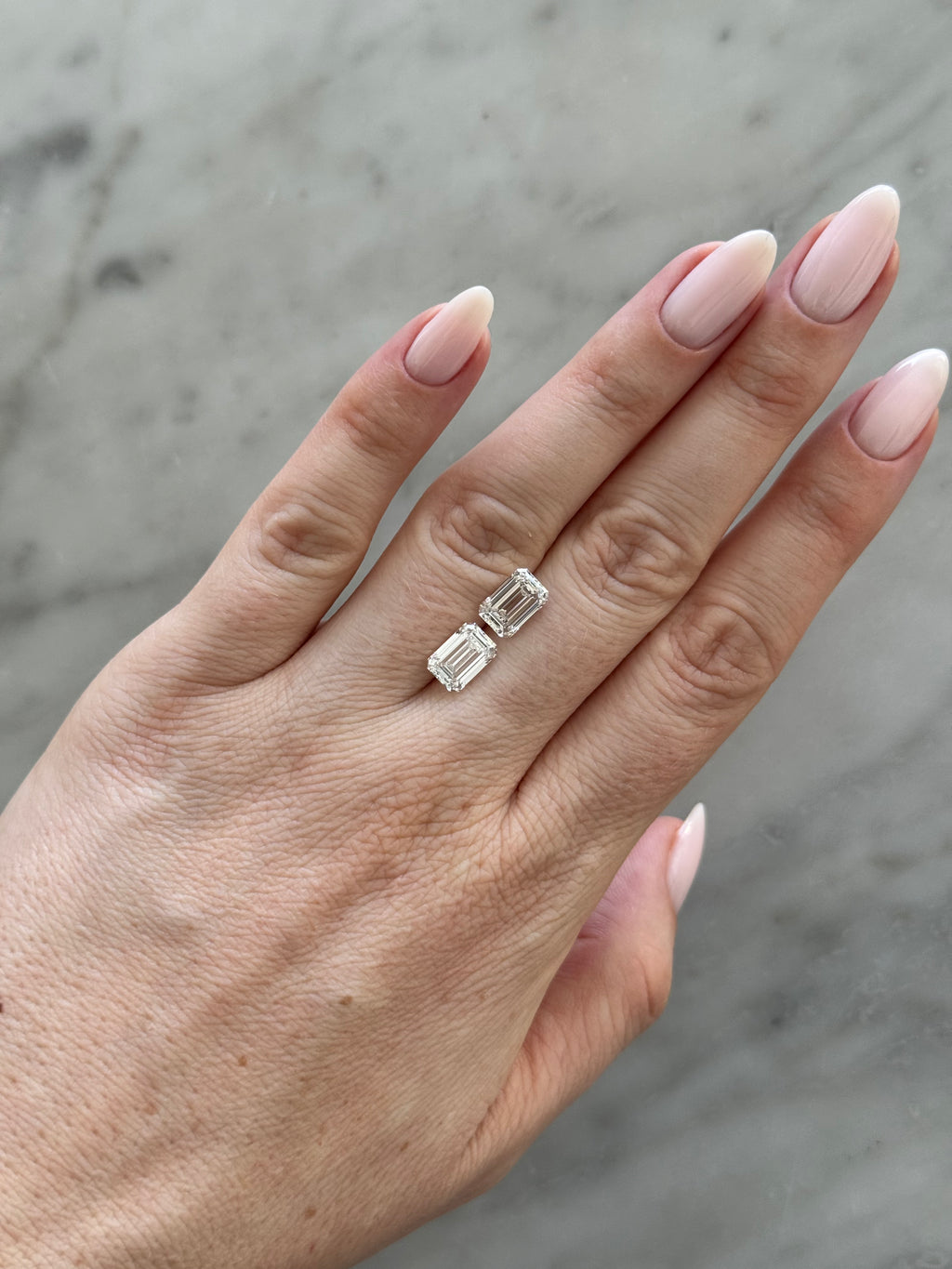 Matched Pair Emerald | 4.20ctw F VS1/VVS2 | 1.48 ratio | IGI Certified 763674724, 756531166