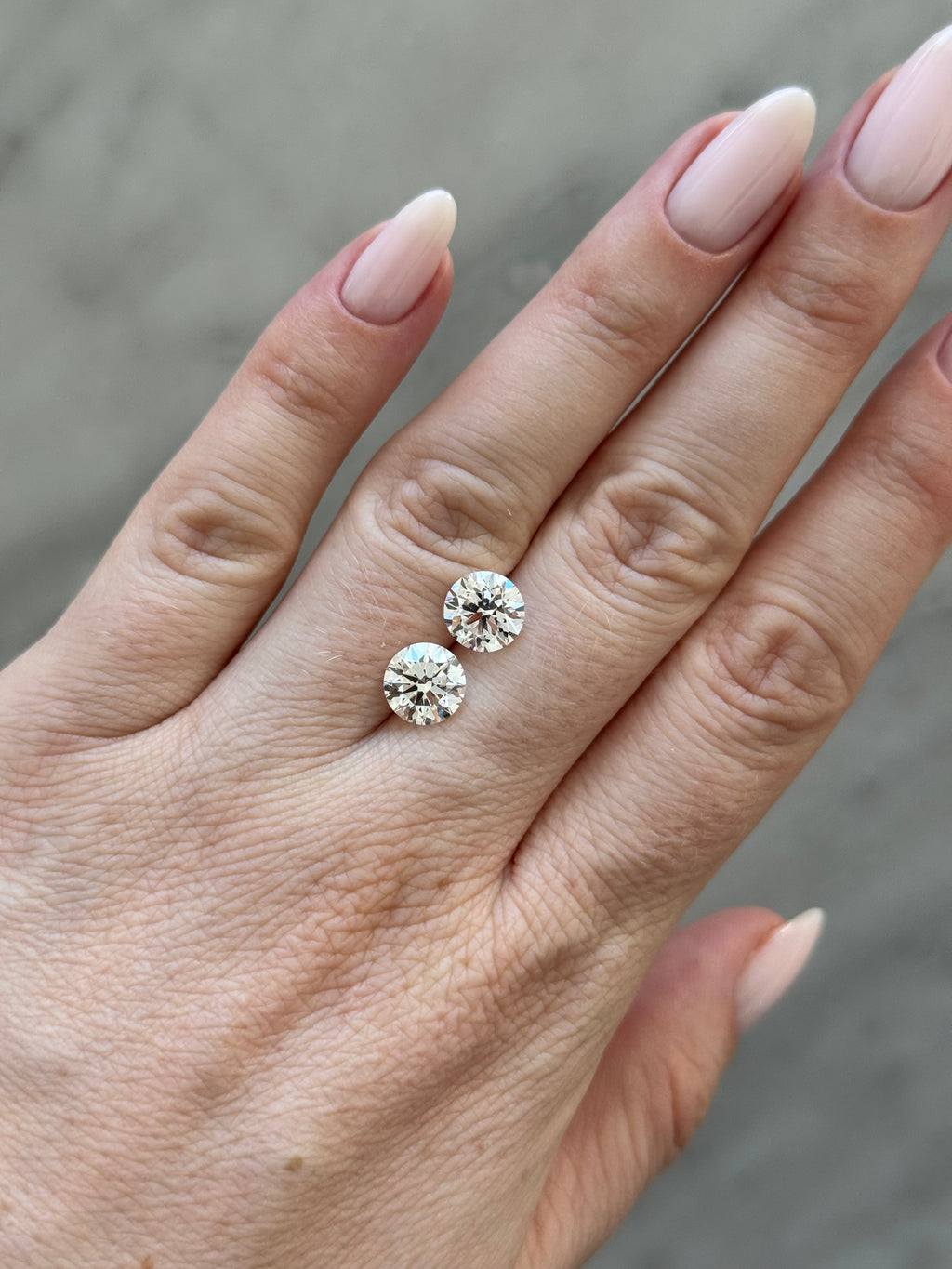 Matched Pair Round | 4.20ctw E VS2 | 1.00 ratio | IGI Certified 763657199, 765614076