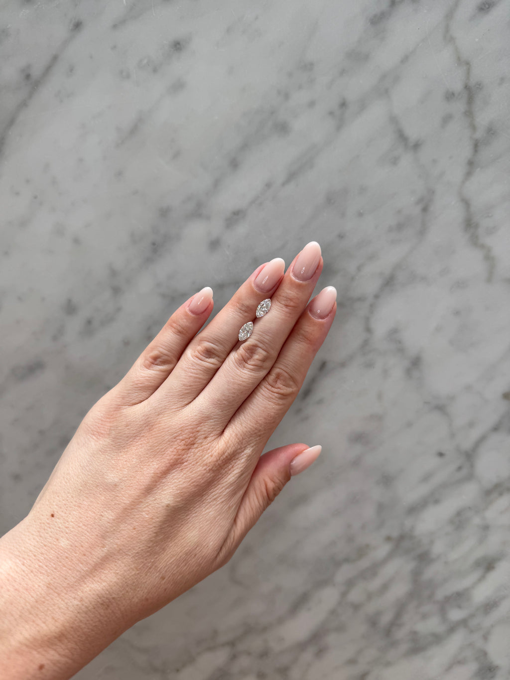 Marquise Matched Pair | 2.02ctw E VS1/VS2 | 1.98 ratio | IGI Certified 805665237, 797690414