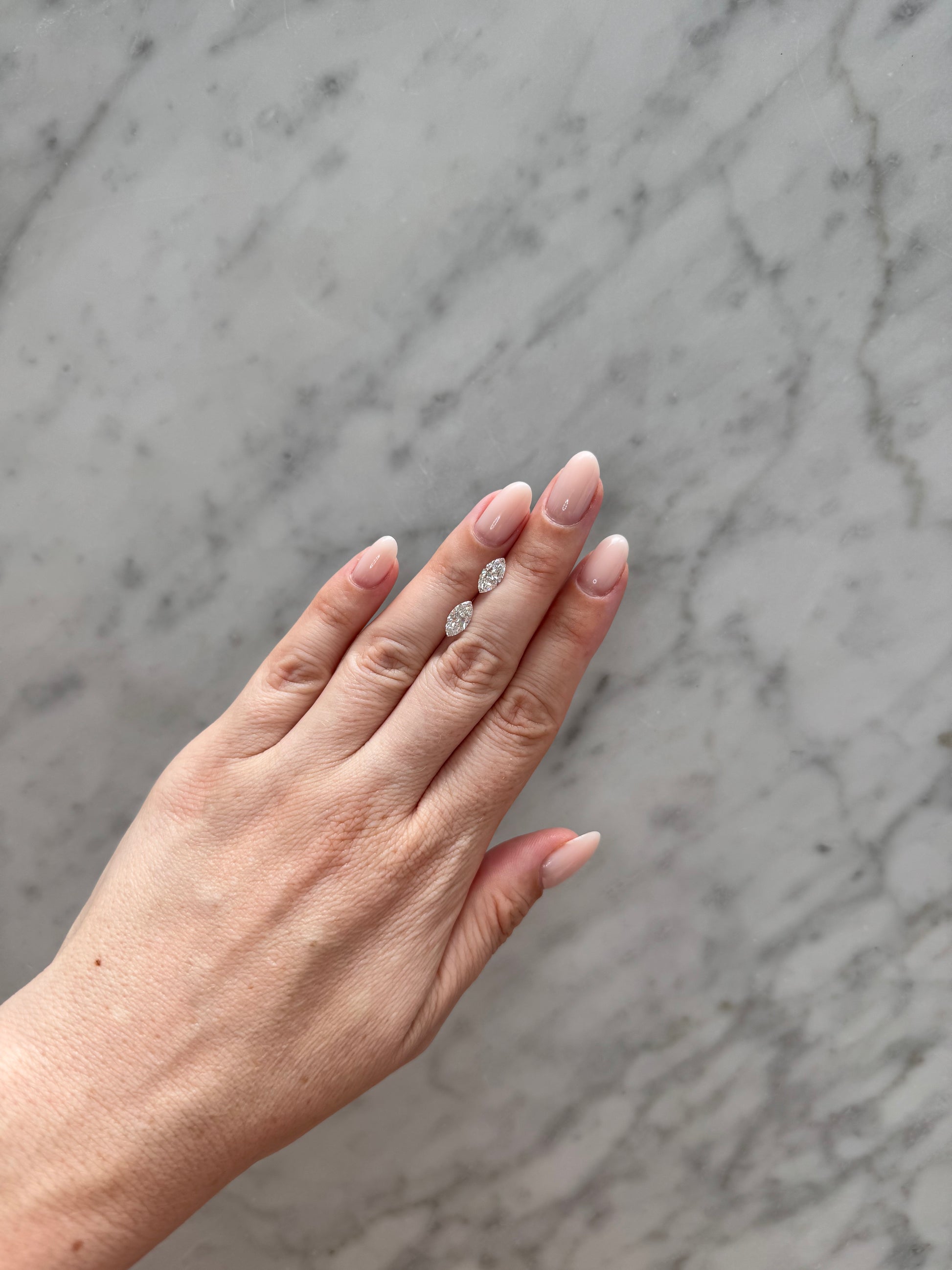 Marquise Matched Pair | 2.02ctw E VS1/VS2 | 1.98 ratio | IGI Certified 805665237, 797690414
