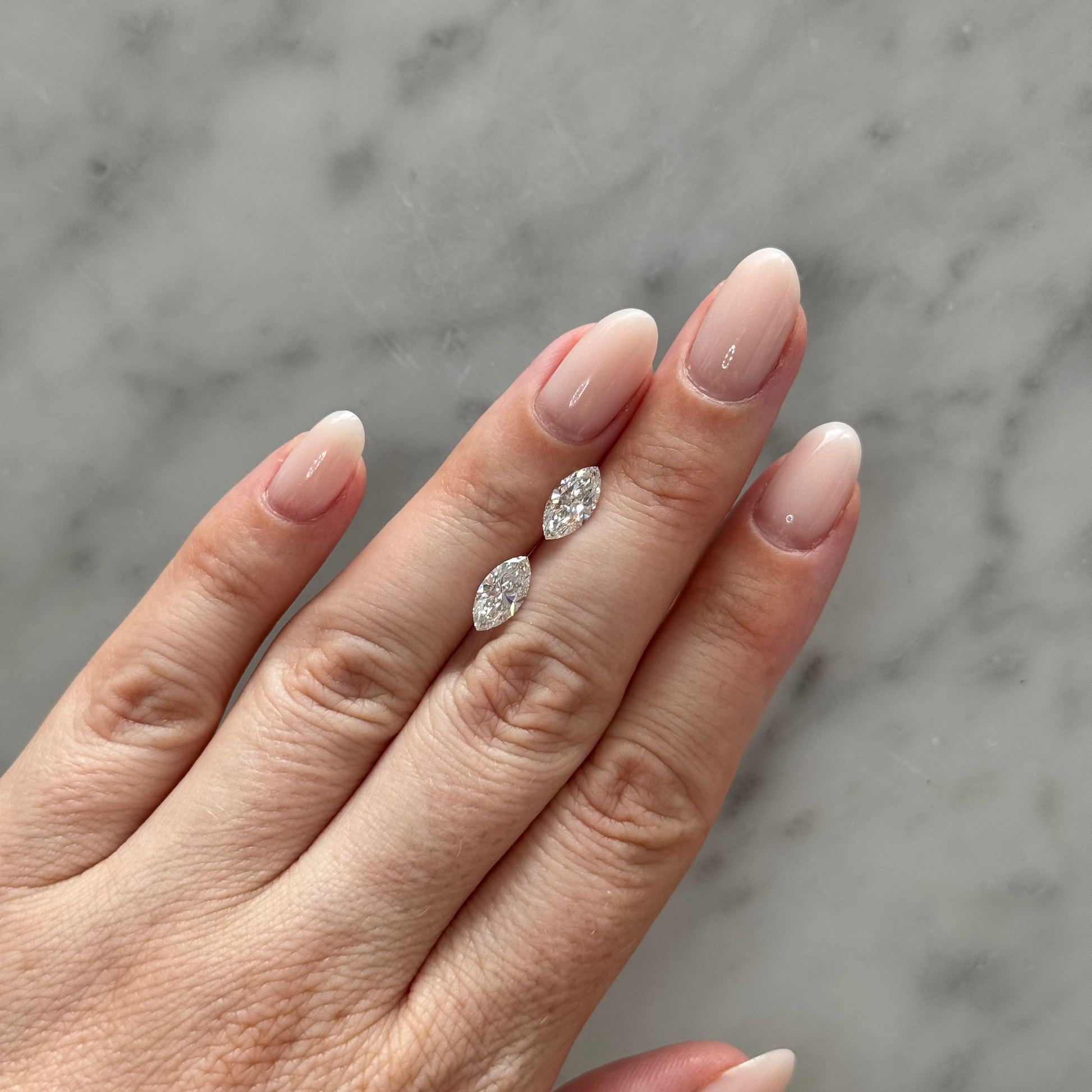 Marquise Matched Pair | 2.02ctw E VS1/VS2 | 1.98 ratio | IGI Certified 805665237, 797690414