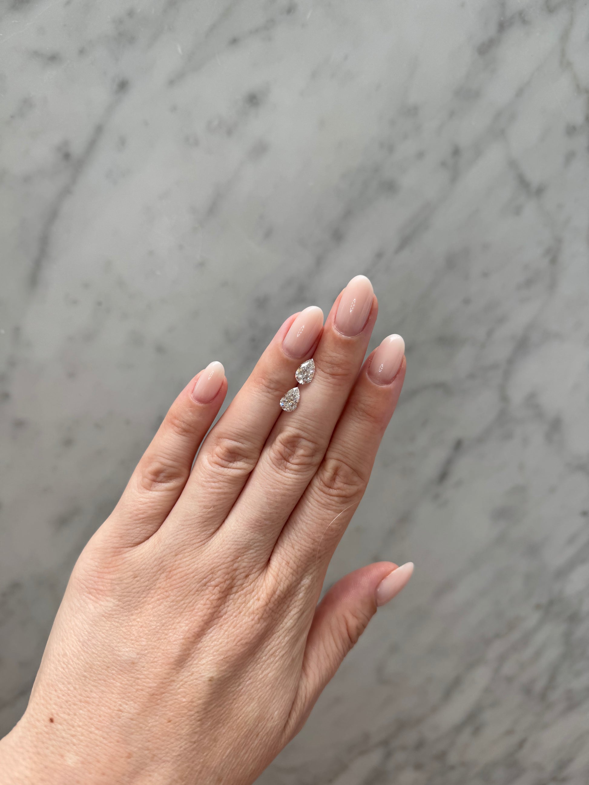 Pear Matched Pair | 2.01ctw F/E VS1 | 1.57 ratio | IGI Certified 805692599, 798619346