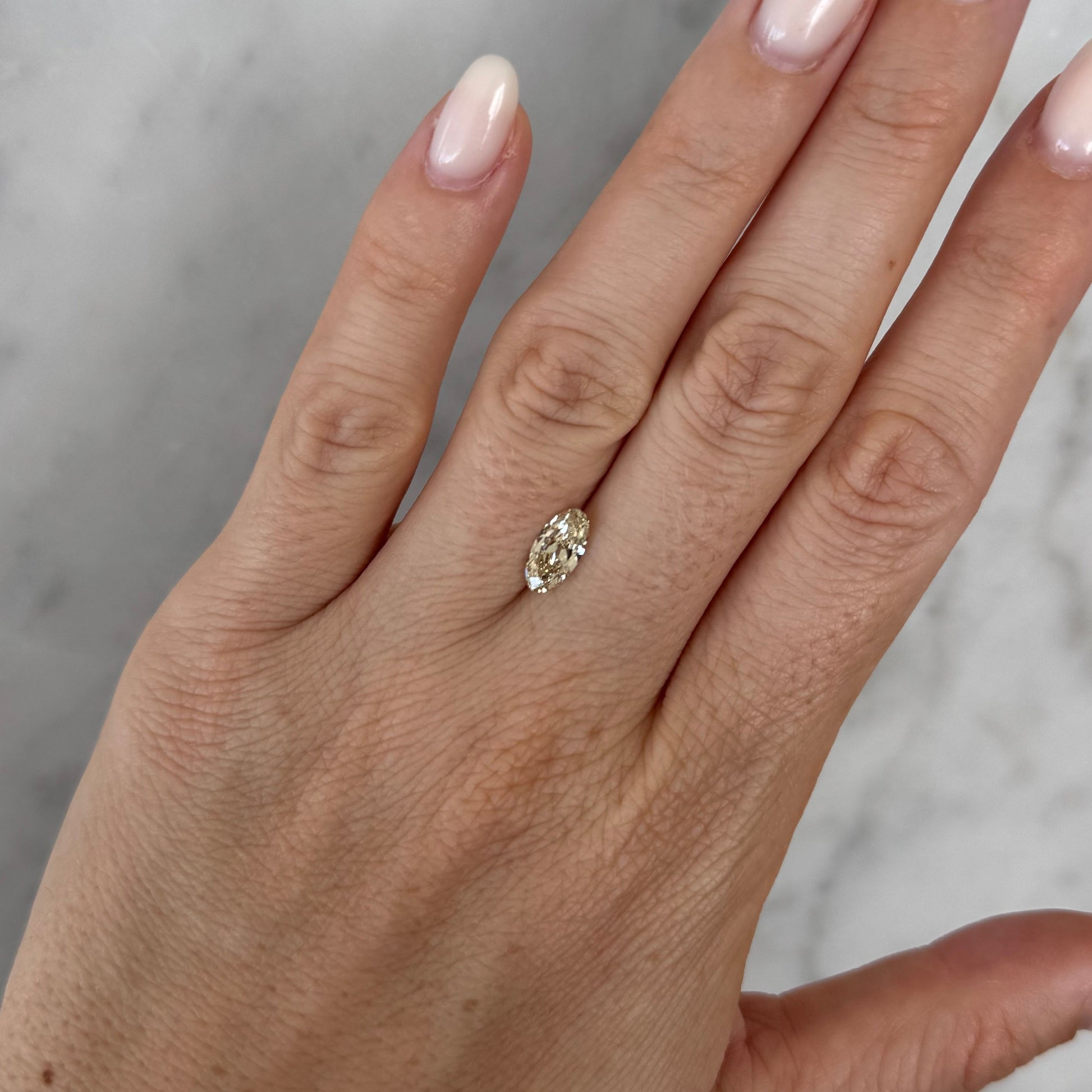 Antique-style Moval | 1.00ct Champagne Yellow VS1 | Non-certified*