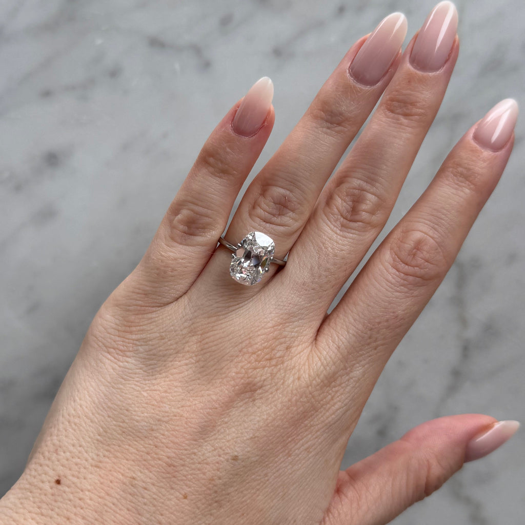 Old Mine Cushion | 5.26ct D VS1 | 1.5 ratio | LG741521844 | OM526