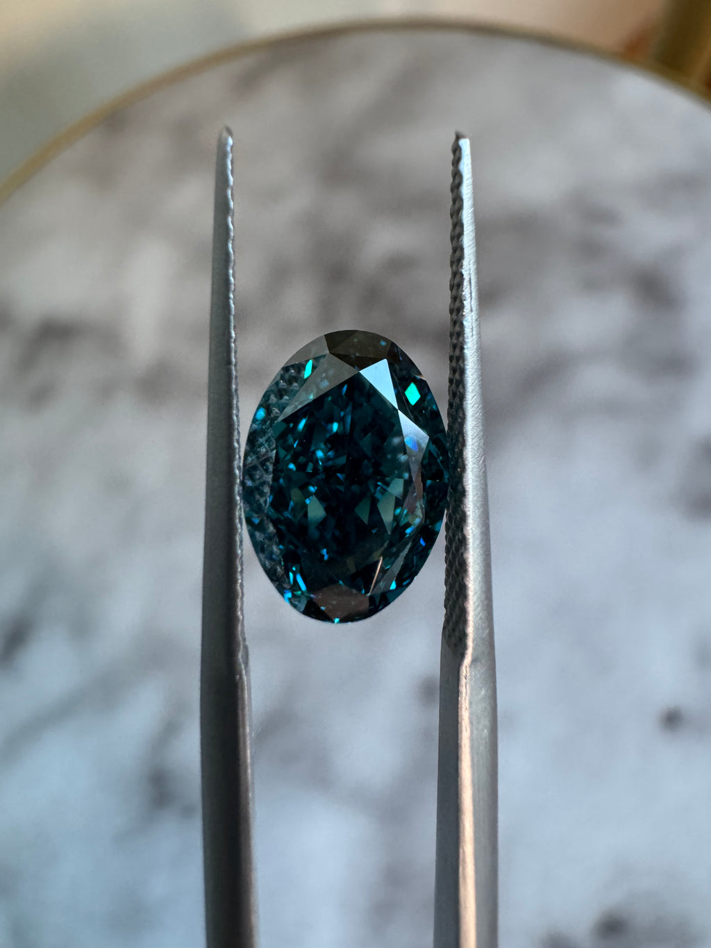 Oval | 3.15ct Fancy Vivid Blue VVS2 | 1.41 ratio | IGI Certified 681516430 | FOV315