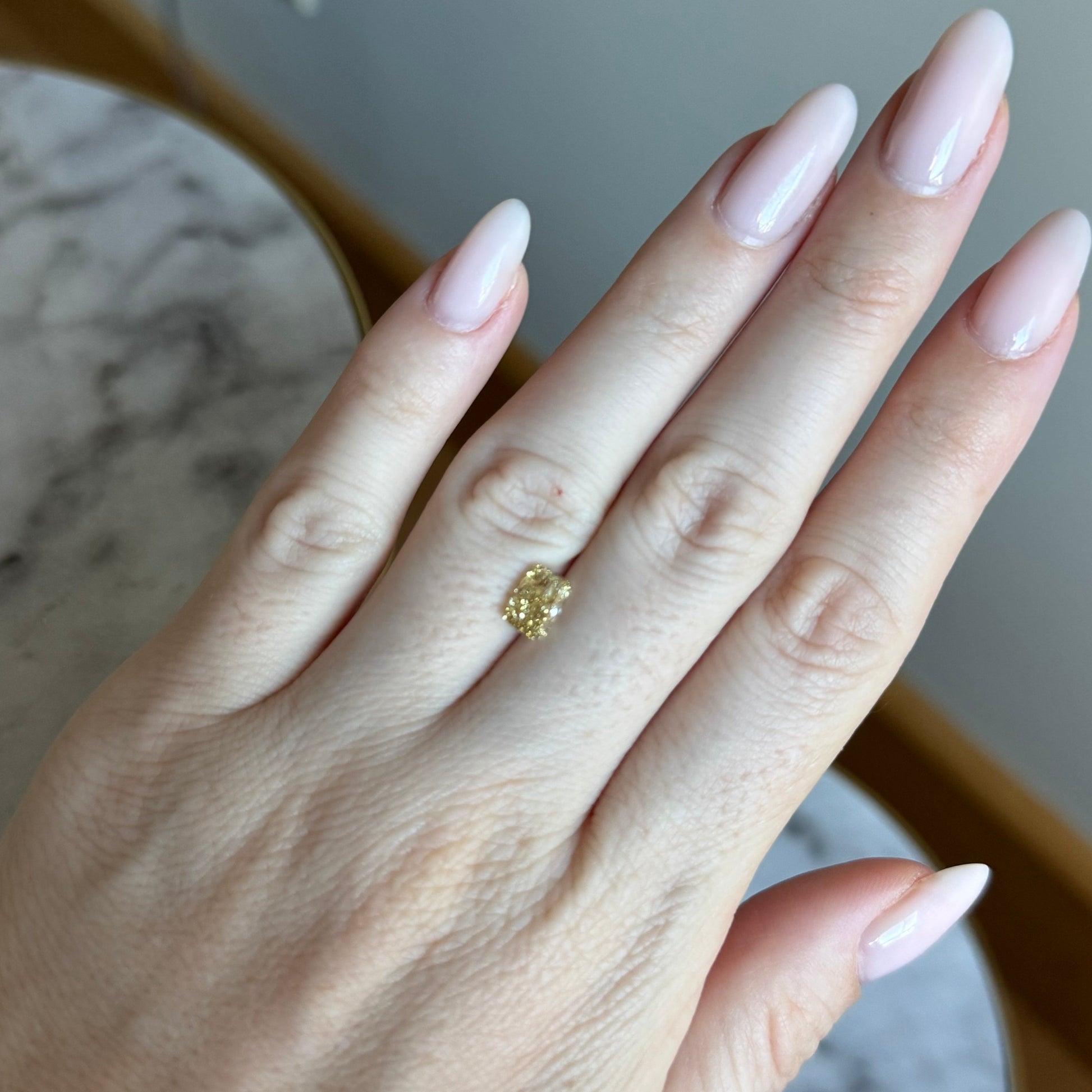 Cushion | 1.39ct Fancy Intense Yellowish Yellow VVS2 | 1.4 ratio | IGI Certified 662471742 | FCU139