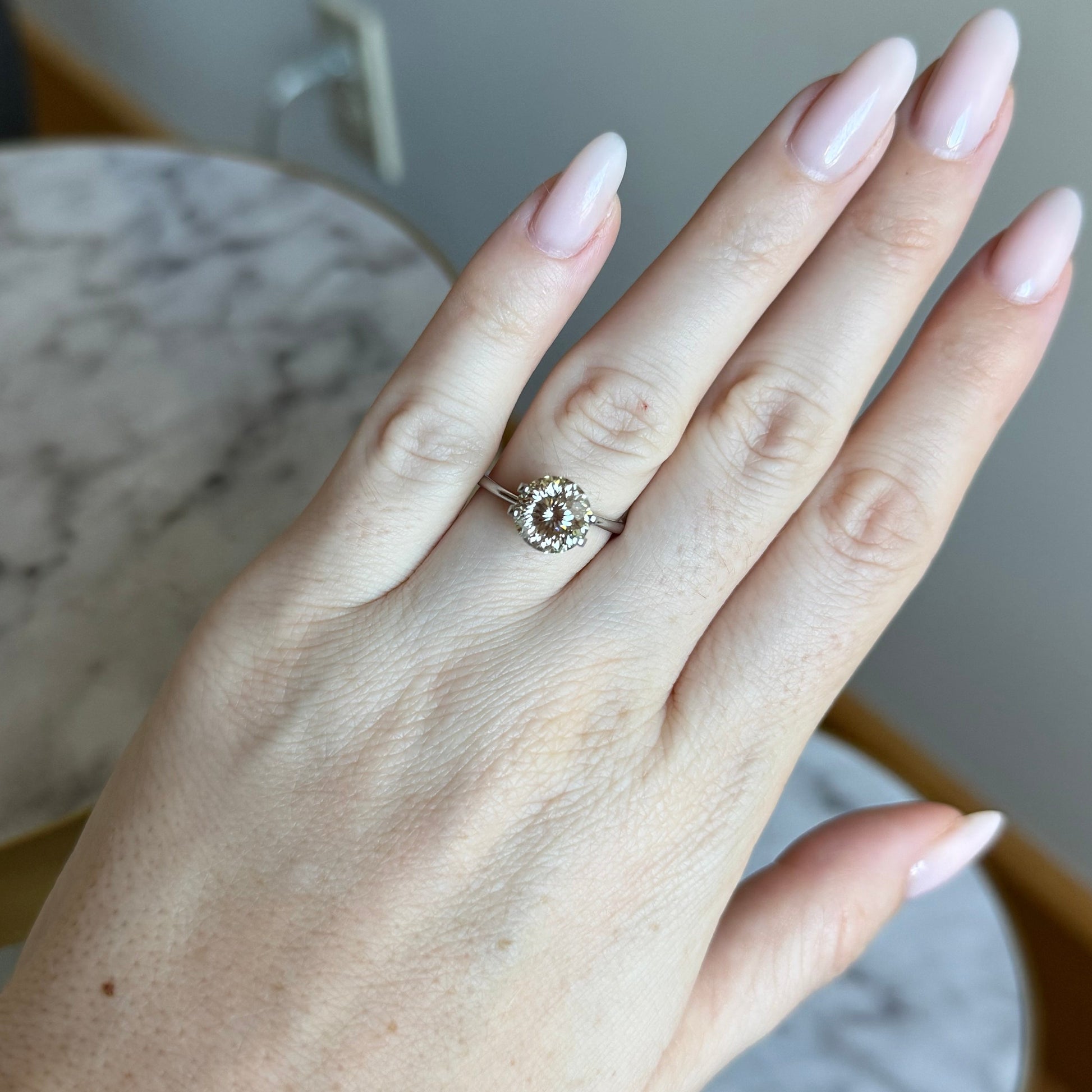 Portuguese | 3.09ct Fancy Greenish Green VVS2 | 739534233 | FPORT309