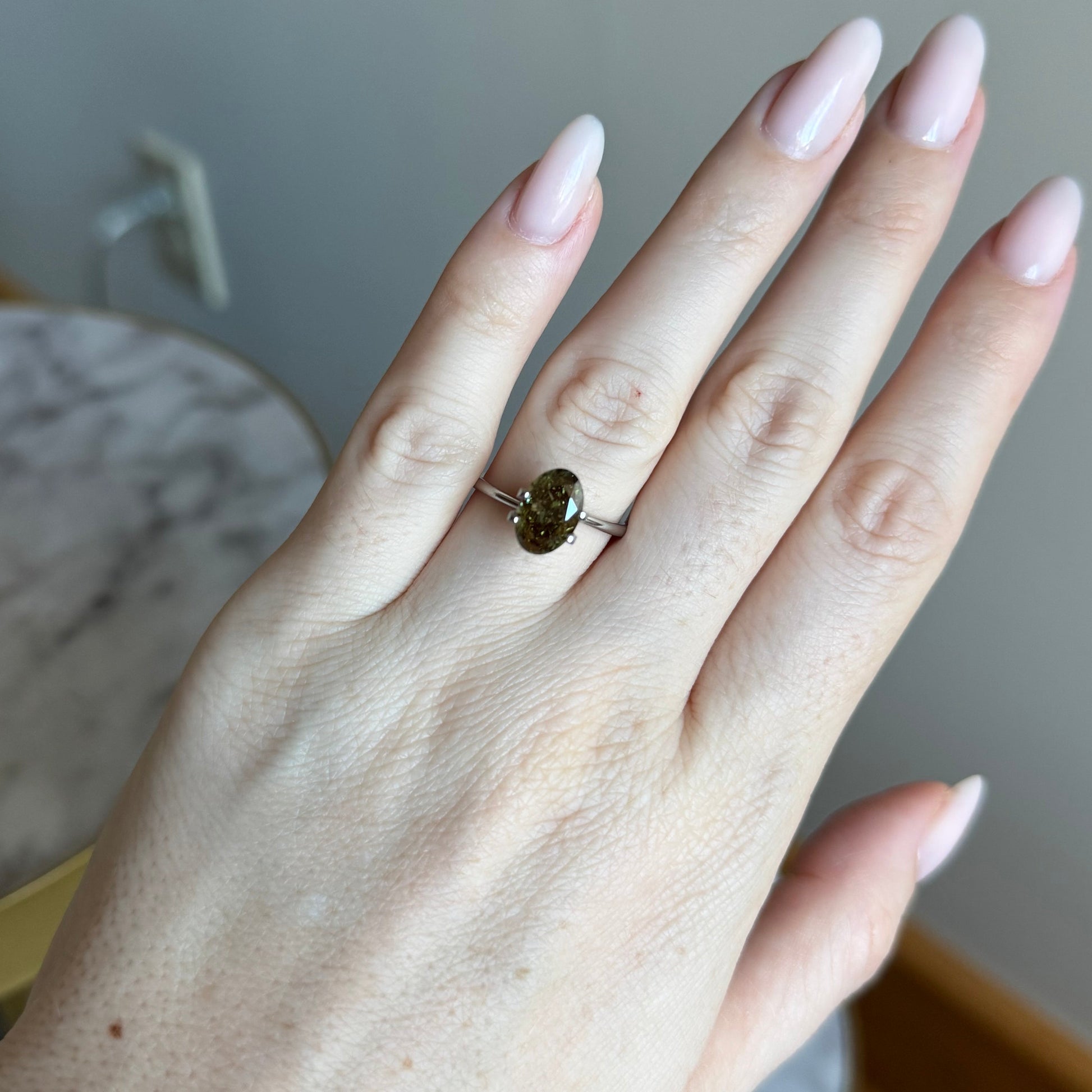 Oval | 2.72ct Fancy Deep Greenish Green VS1 | 1.47 ratio | 662471776 | FOV272