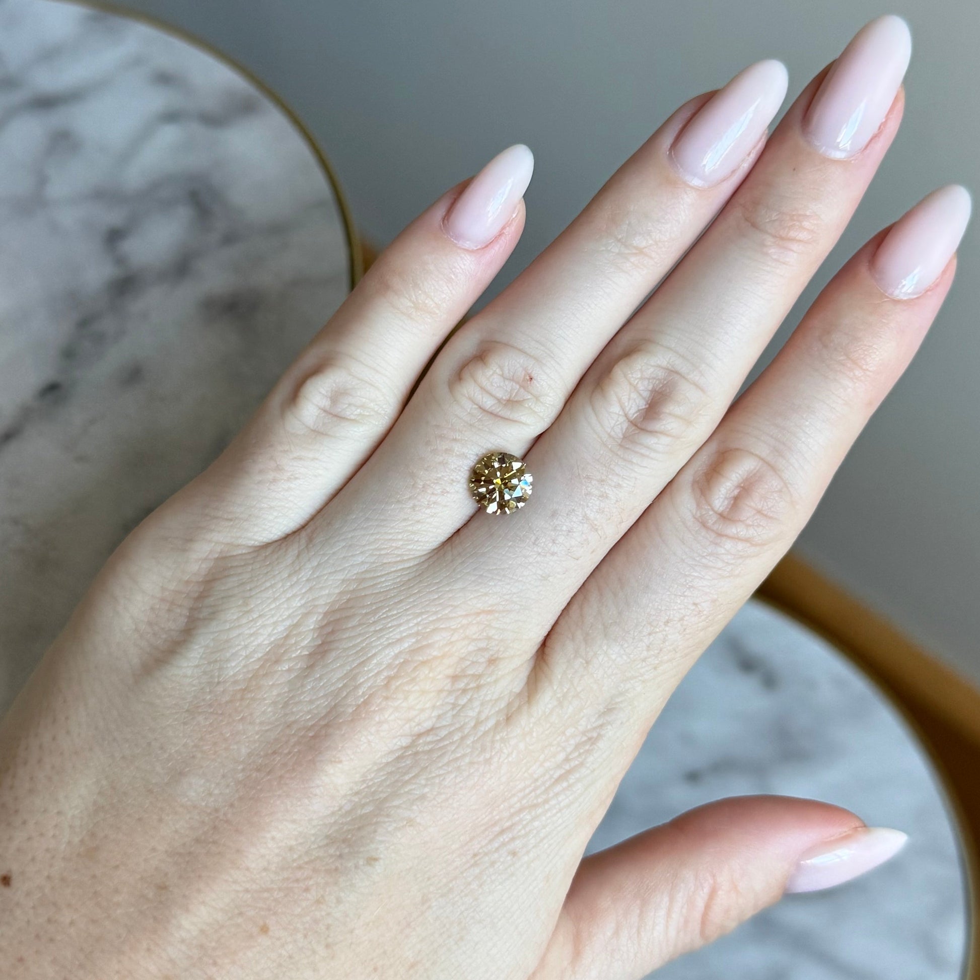 Round | 2.16ct Fancy Intense Greenish Green VS1 | 654408297 | FRD216