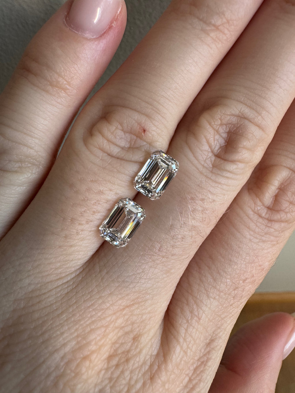 Matched Pair | Emerald | 3.78ctw D/E VS1 | 1.47 ratio | MPE378