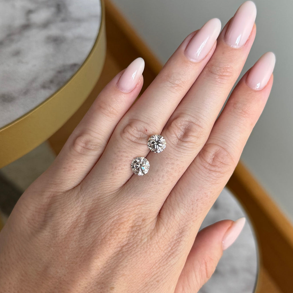 Matched Pair | Round | 3.48ctw D/E VS1 | MPRD348