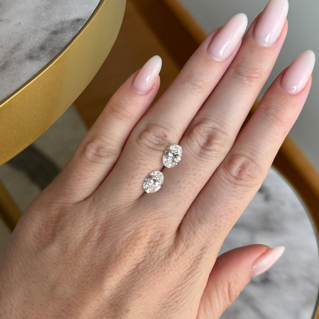 Matched Pair | Oval | 3.16ctw D/E VS1 | 1.42 ratio | MPOV3162