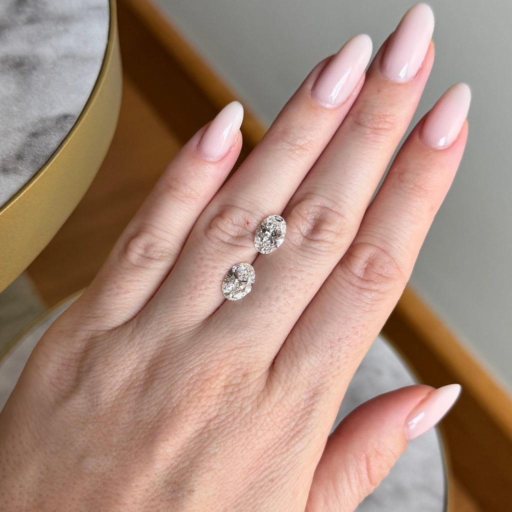 Matched Pair | Oval | 3.80ctw F VS1 | 1.44 ratio | MPOV380