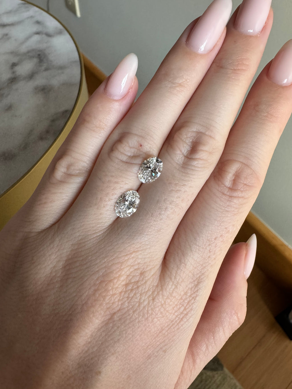 Matched Pair | Oval | 3.08ctw E VVS2 | 1.42 ratio | MPOV308