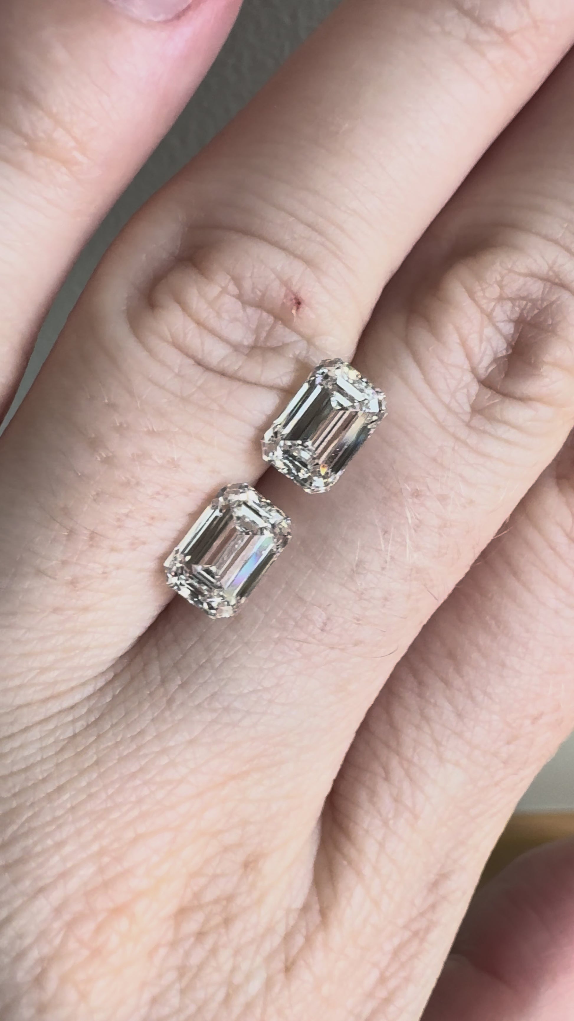 Matched Pair | Emerald | 3.78ctw D/E VS1 | 1.47 ratio | MPE378