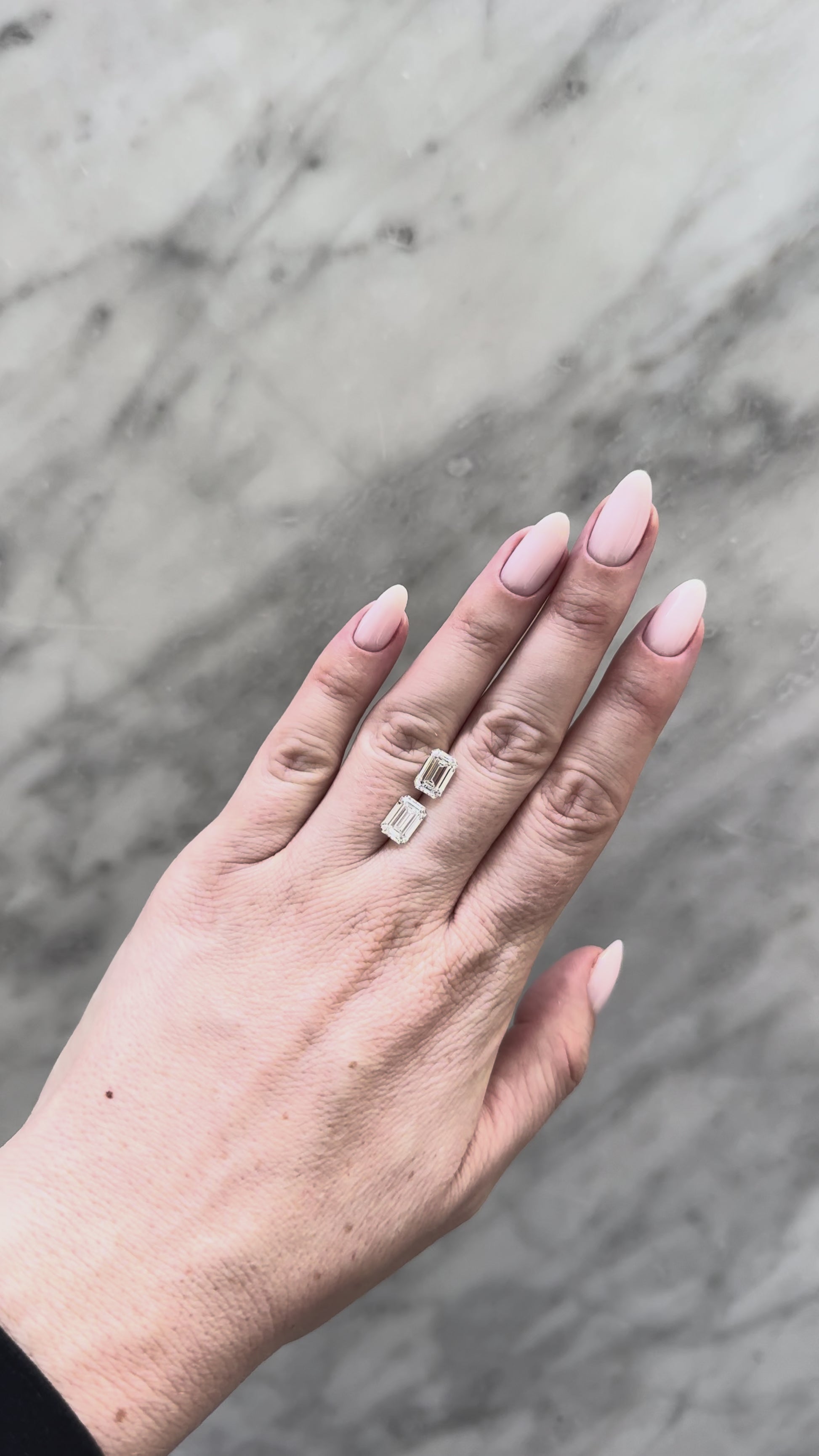 Matched Pair Emerald | 4.20ctw F VS1/VVS2 | 1.48 ratio | IGI Certified 763674724, 756531166