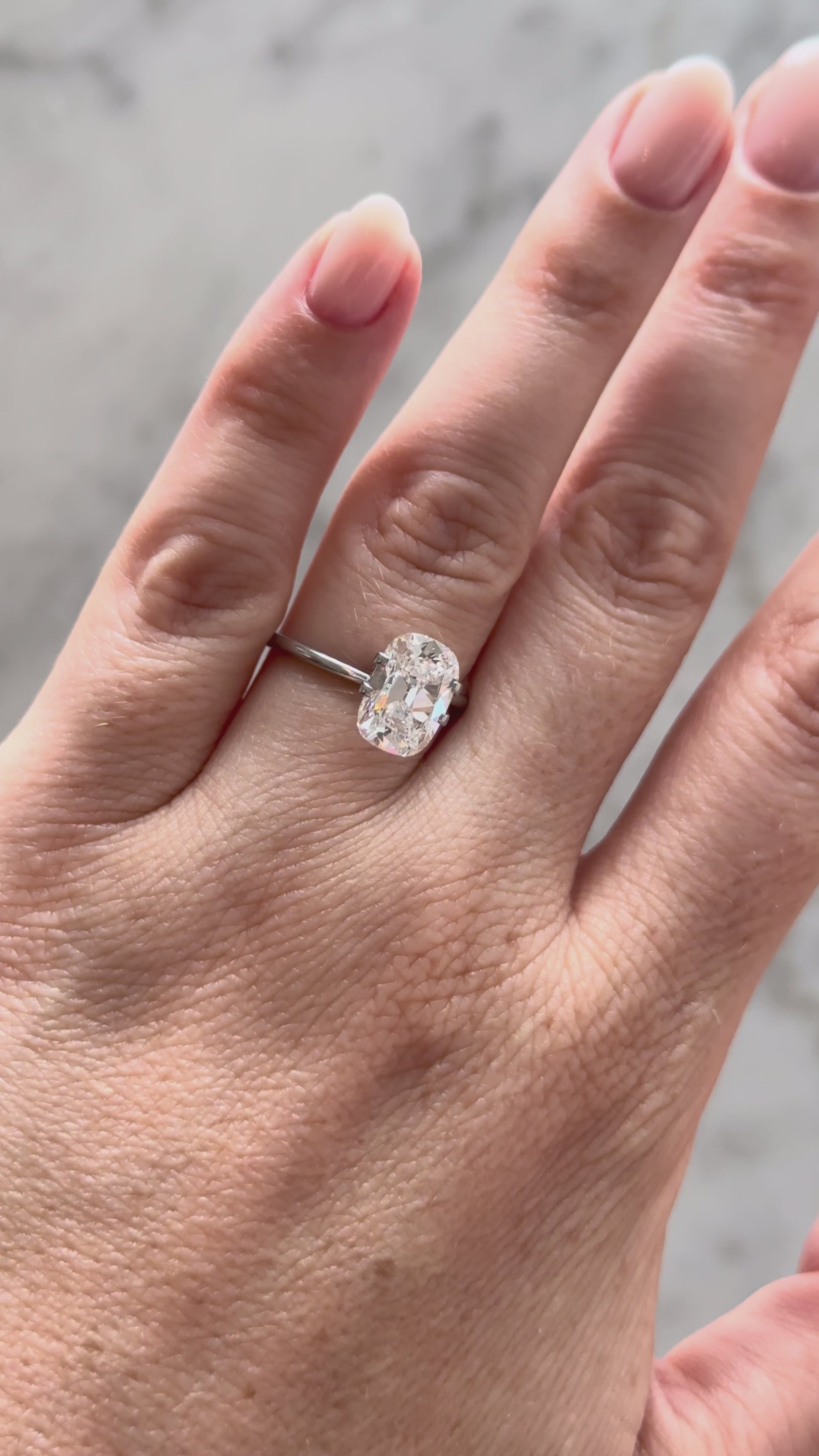 Old Mine Cut Cushion | 3.06ct E VVS1 | 1.42 ratio | IGI Certified 803653697