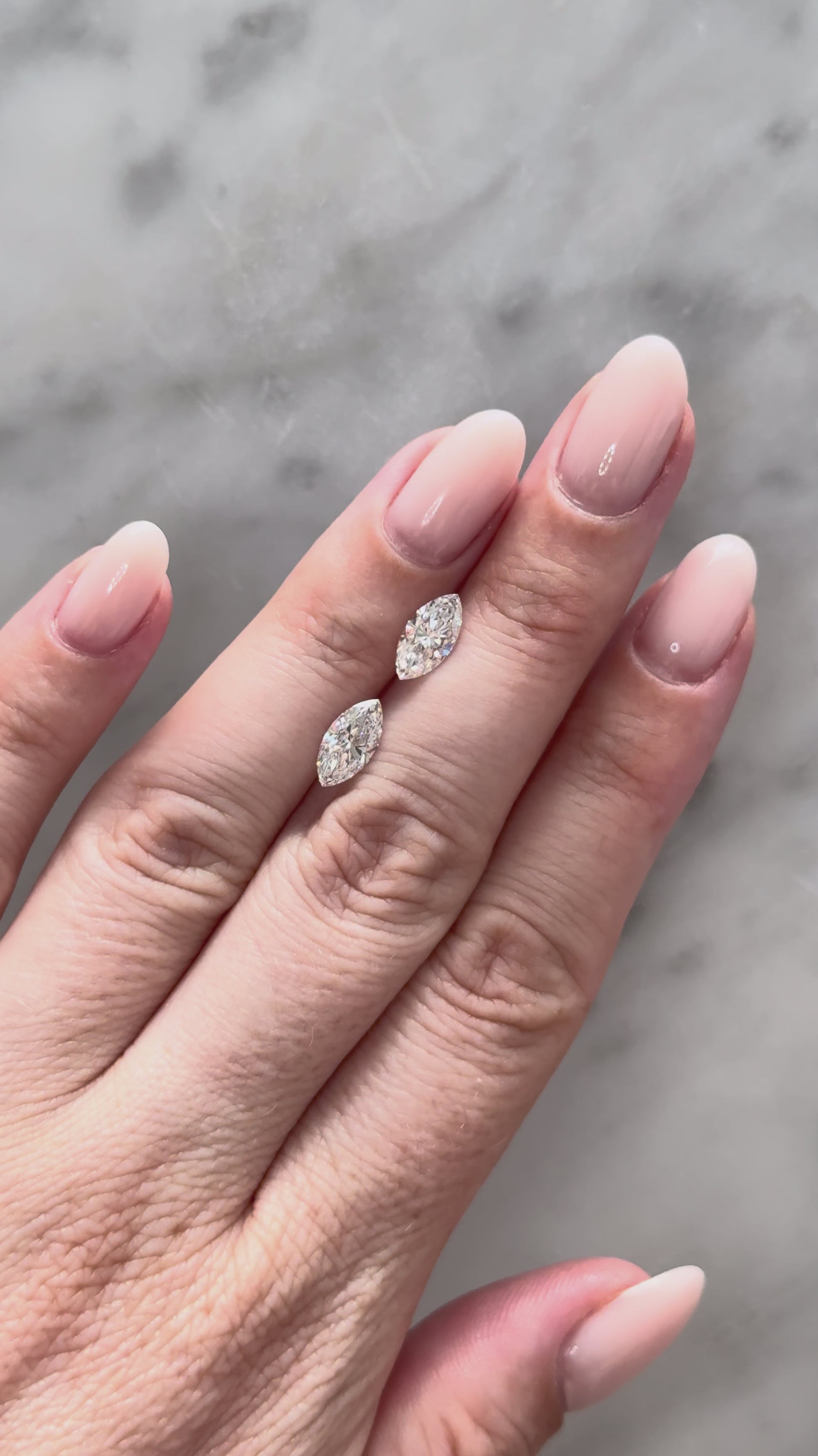 Marquise Matched Pair | 2.02ctw E VS1/VS2 | 1.98 ratio | IGI Certified 805665237, 797690414