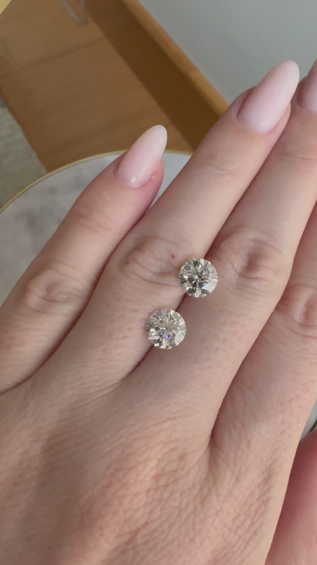 Matched Pair | Round | 3.48ctw D/E VS1 | MPRD348