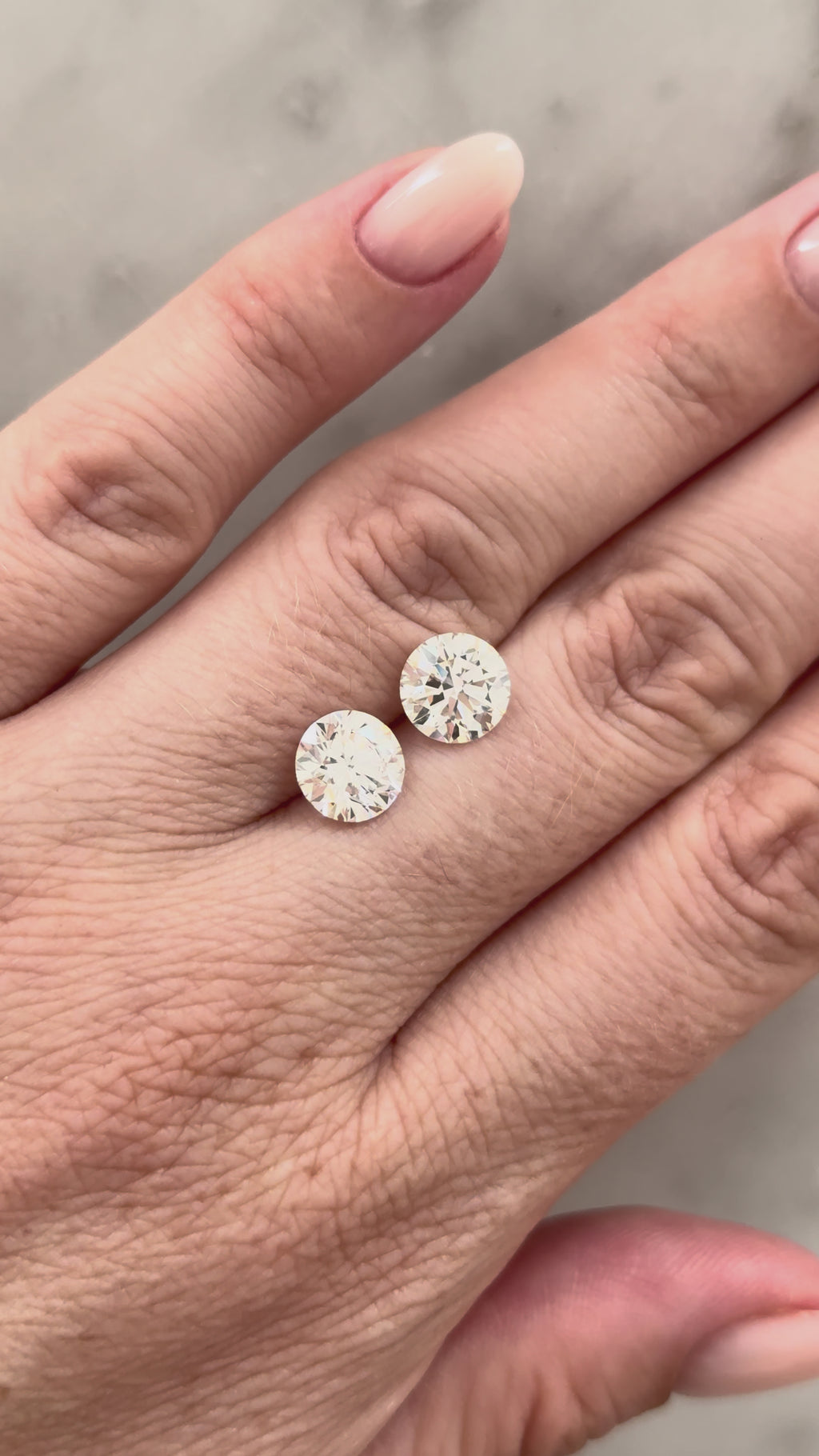 Round Matched Pair | 4.20ctw E VS1 | 1.00 ratio | IGI Certified 792652295, 795650366