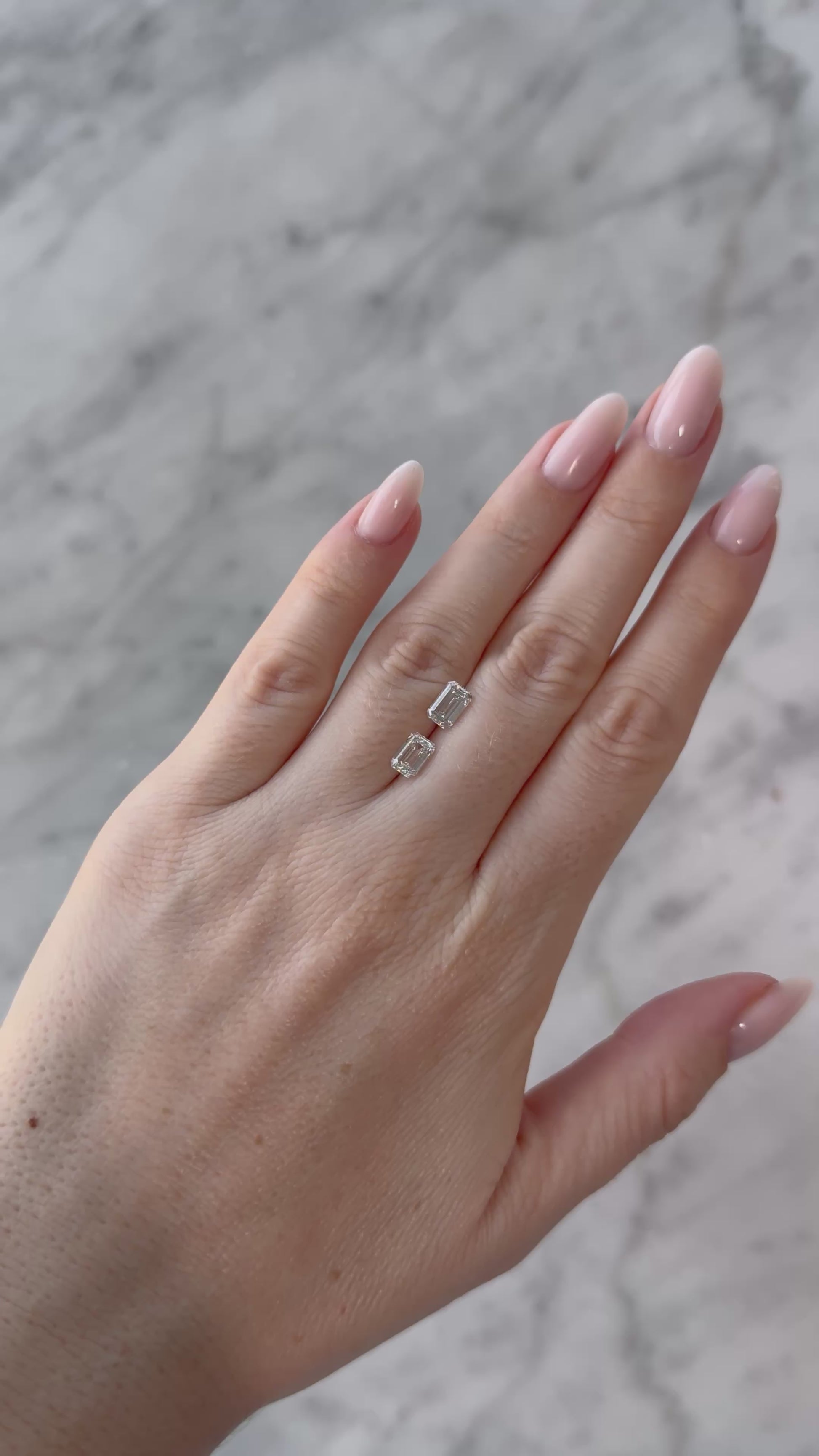 Matched Pair | Emeralds | 2.19ctw F/E VVS2 | 1.59 & 1.60 ratio | IGI Certified LG687548635, LG724511923 | MPEM219