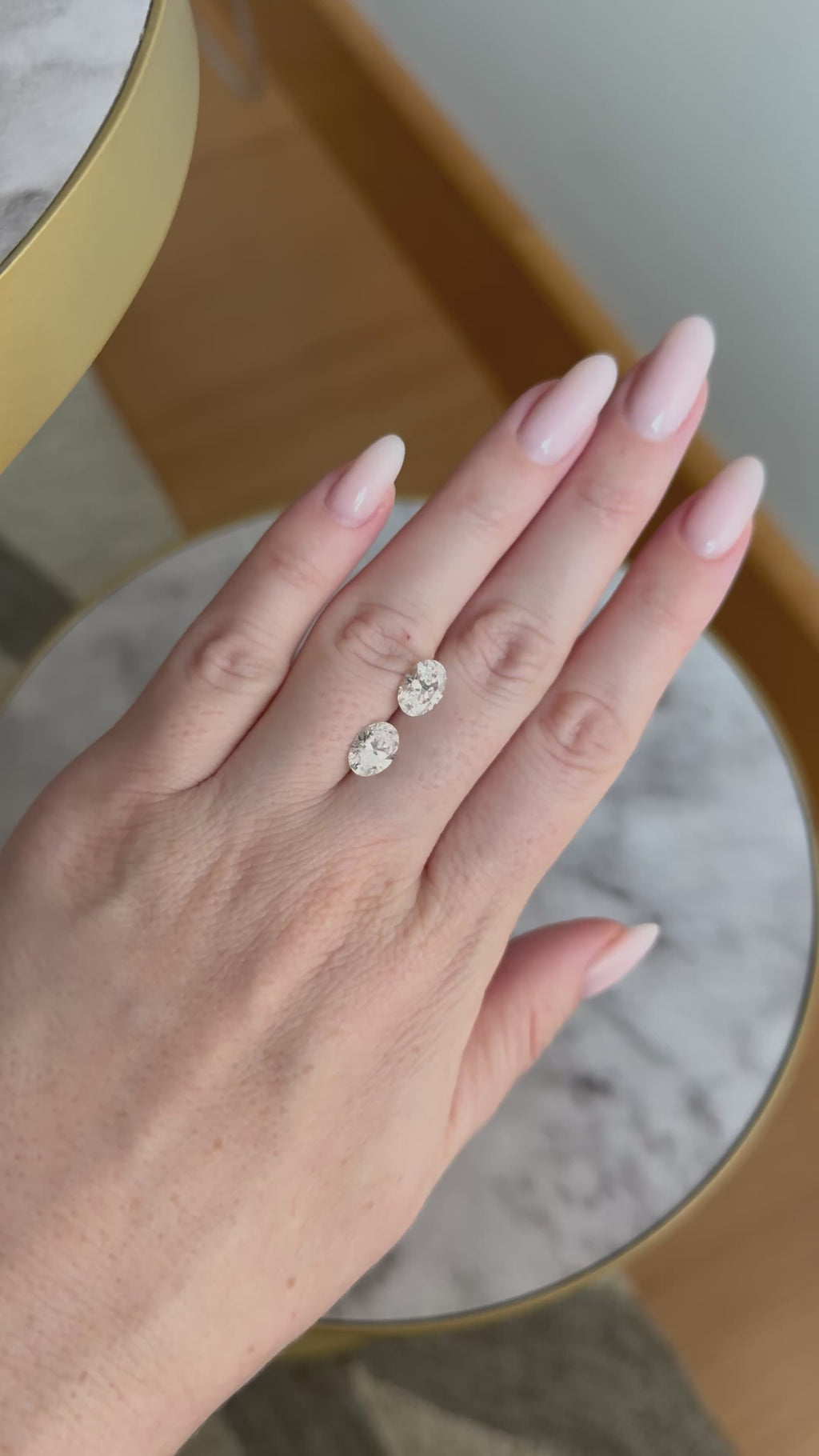 Matched Pair | Oval | 3.16ctw D/E VS1 | 1.42 ratio | MPOV3162