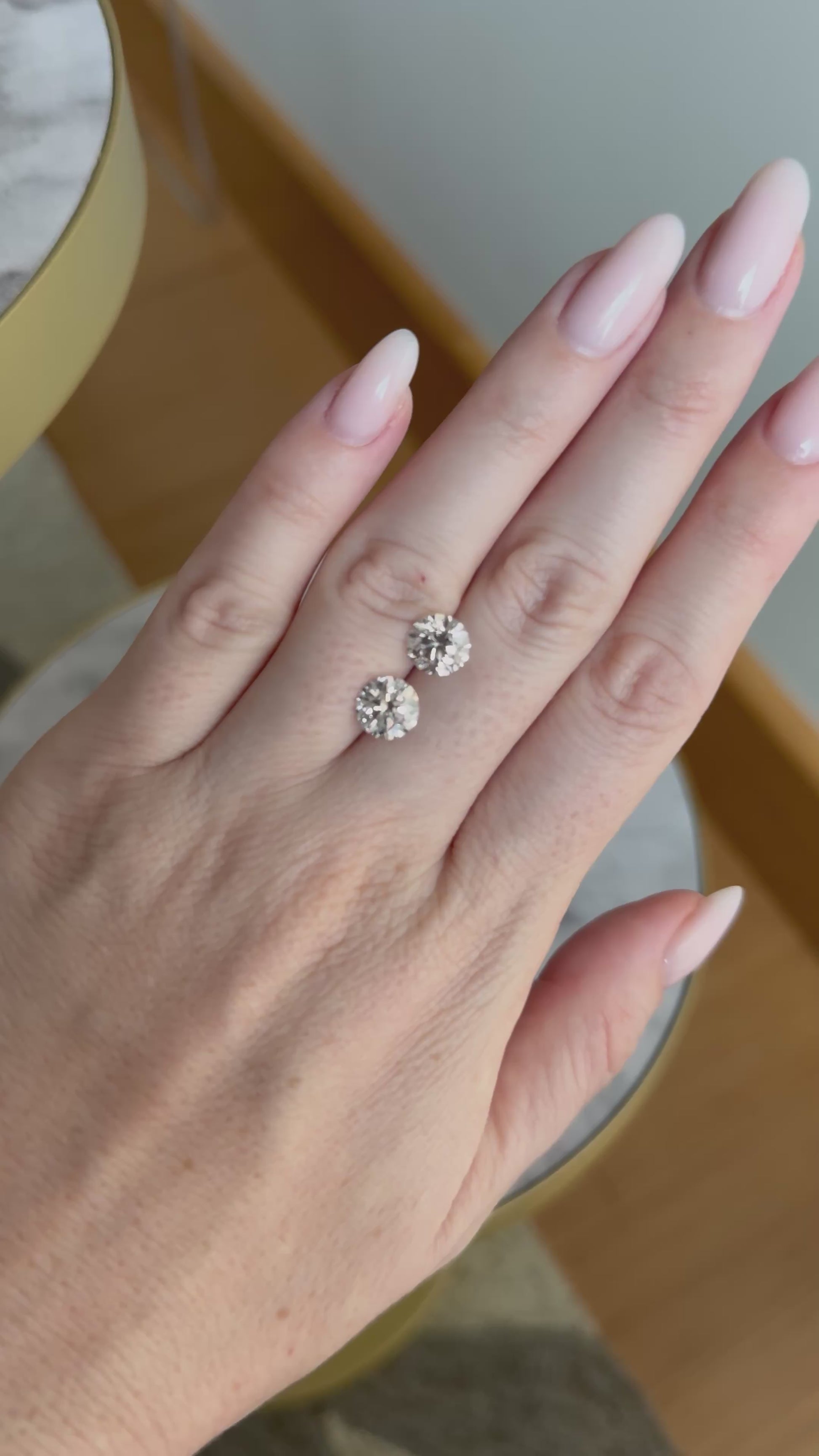 Matched Pair | Round | 3.96ctw D VS1 | MPRD396