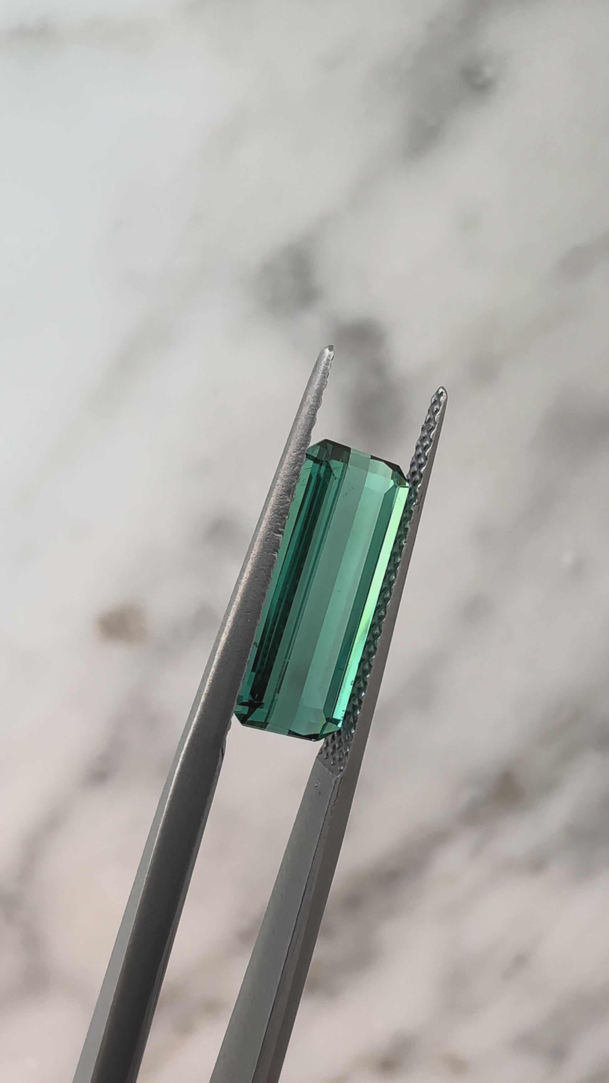 2.96ct Teal Green Tourmaline | 2.40 ratio | Certified